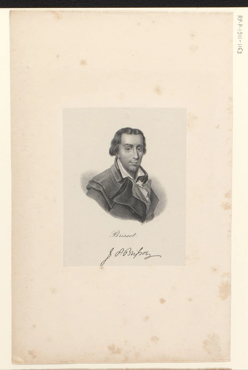 Portret van Jacques Pierre Brissot by anonymous, print, 1818-1842