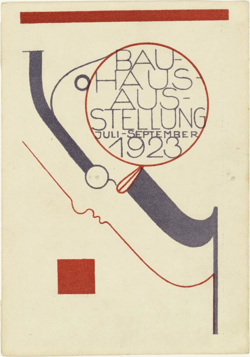 Postcard for the Bauhaus Exhibition (Postkarte für die Bauhaus-Ausstellung) by Oskar Schlemmer, print, 1923