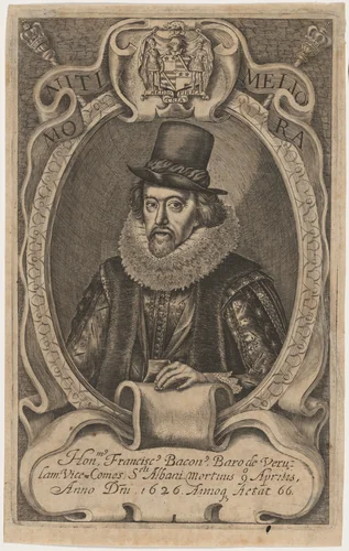 Sir Francis Bacon by Simon van de Passe, print, 1595-1647