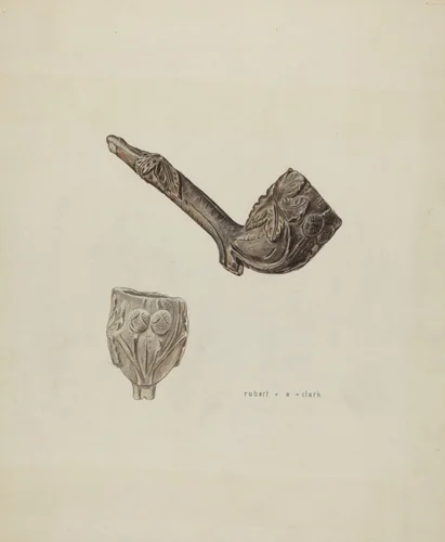 Pipe by Robert Clark, index of american design, 1939