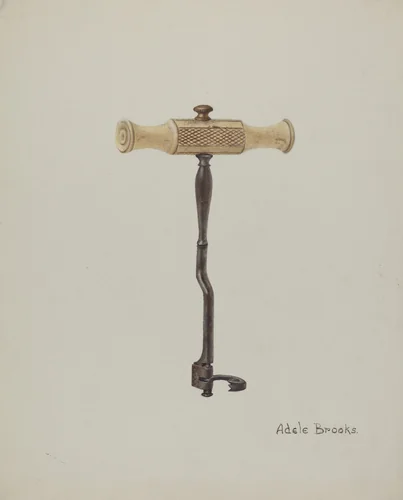 Tooth Key (or Tooth Extractor) by Adele Brooks, index of american design, 1935-1942