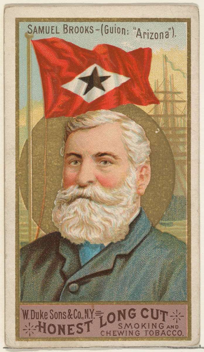 Samuel Brooks, from the Sea Captains series (N127) issued by Duke Sons & Co. to promote Honest Long Cut Tobacco by W. Duke, Sons & Co., print, 1887