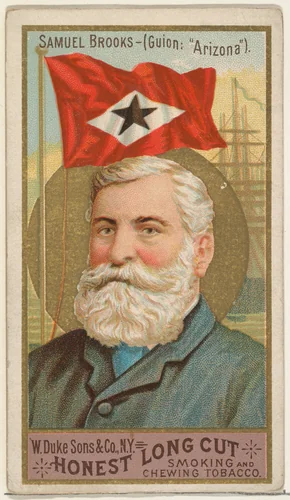 Samuel Brooks, from the Sea Captains series (N127) issued by Duke Sons & Co. to promote Honest Long Cut Tobacco by W. Duke, Sons & Co., print, 1887