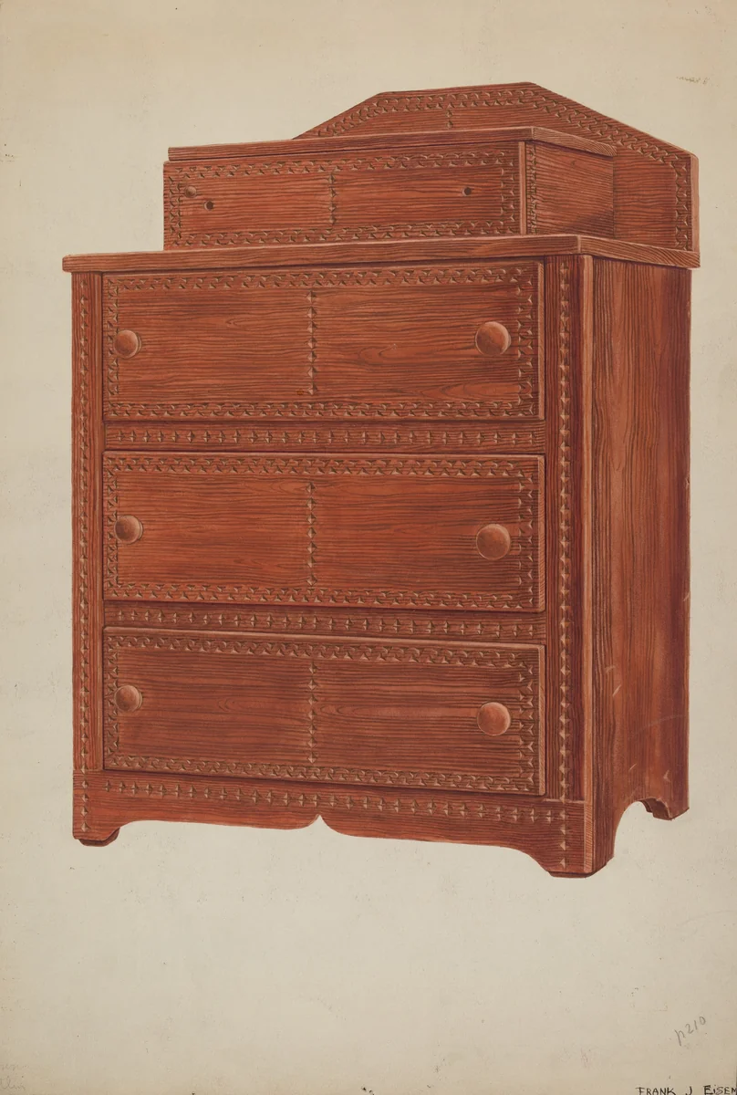 Sewing Cabinet by Frank Eiseman, index of american design, 1937
