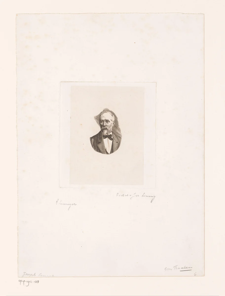 Portret van Jozef Linnig by anonymous, print, 1815-1891