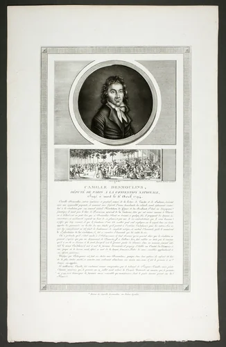 Camille Desmoulins, Parisian Deputy to the National Convention, from the series Tableaux historiques de la révolution française by Jean Duplessi-Bertaux, print, 1798-1804
