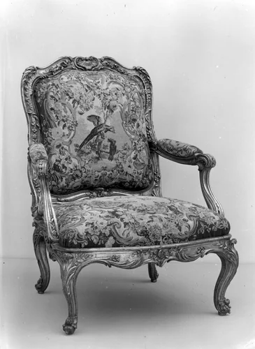 Armchair back by Beauvais, textile, 1754-1756