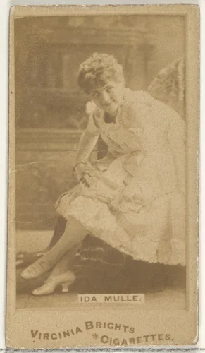 Ida Mulle, from the Actors and Actresses series (N45, Type 1) for Virginia Brights Cigarettes by Allen & Ginter, photograph, 1885-1891