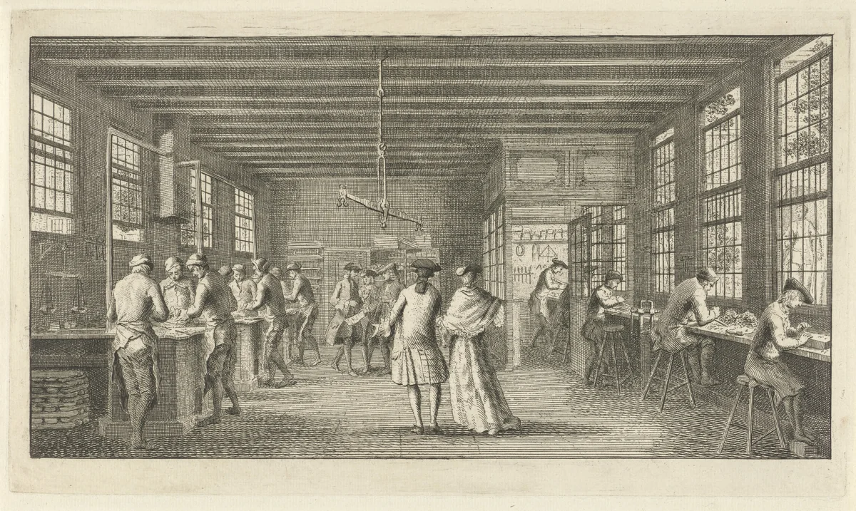 Lettergieterij van Johannes Enschedé te Haarlem by Cornelis van Noorde, print, 1788