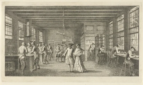 Lettergieterij van Johannes Enschedé te Haarlem by Cornelis van Noorde, print, 1788