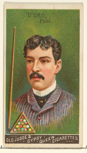 D'Oro, Pool, from the Goodwin Champion series for Old Judge and Gypsy Queen Cigarettes by Goodwin & Company, print, 1888