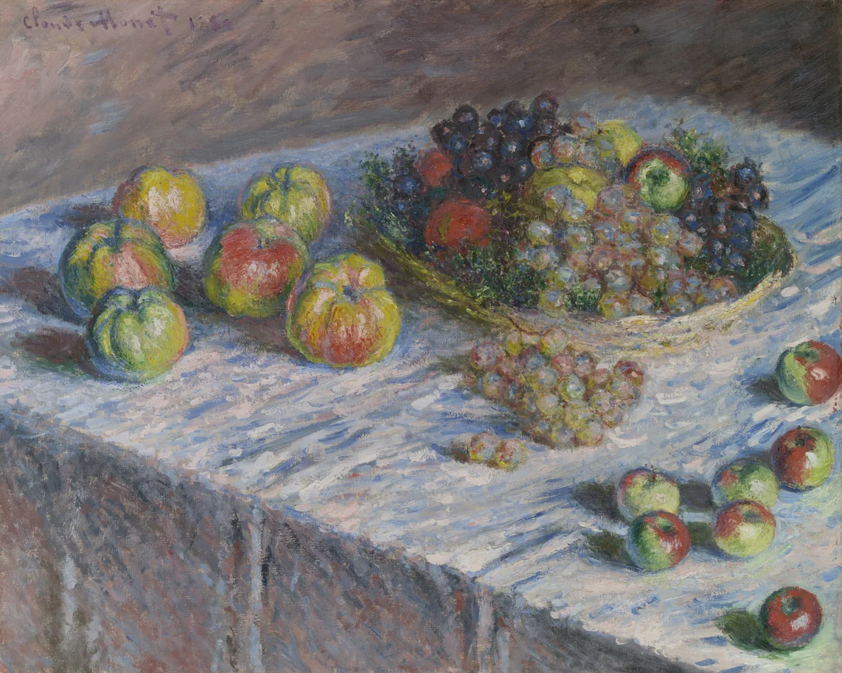 Apples and Grapes by Claude Monet, painting, 1880