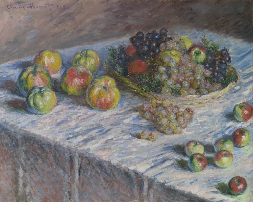 Apples and Grapes by Claude Monet, painting, 1880