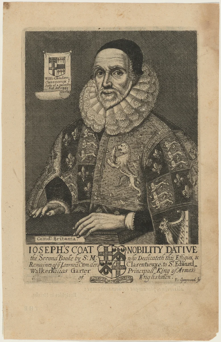 William Camden by Robert Gaywood, print, 1661