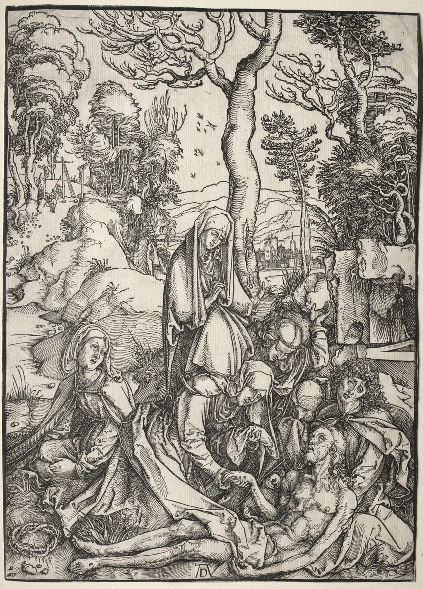 The Great Passion: The Lamentation of Christ by Albrecht Dürer, print, 1497-1510
