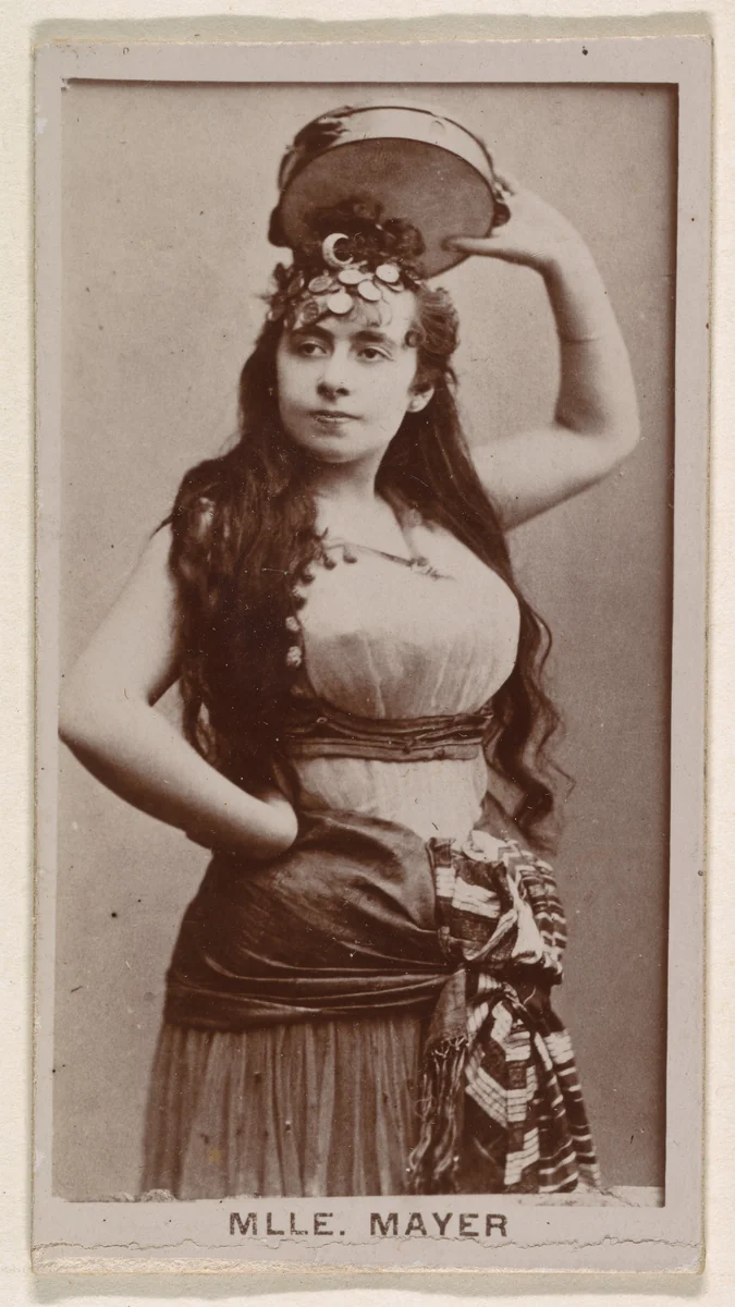 Mlle. Mayer, from the Actresses series (N245) issued by Kinney Brothers to promote Sweet Caporal Cigarettes by Kinney Brothers Tobacco Company, photograph, 1890
