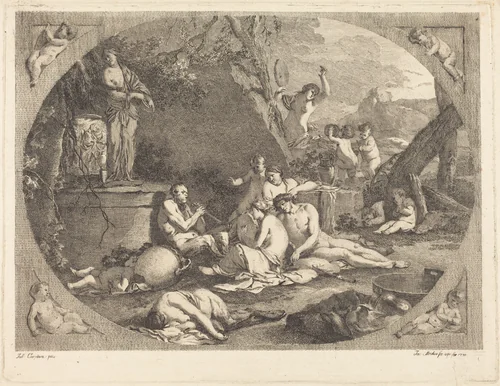 Bacchanal by Jacob Wilhelm Mechau
Giulio Carpioni, print, 1770-1779