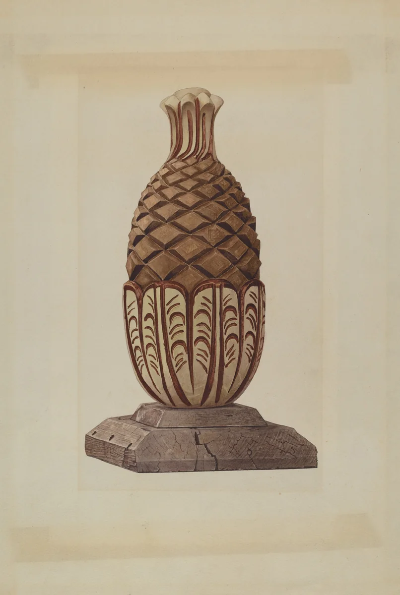 Gate Post Top by Henry Tomaszewski, index of american design, 1938