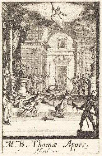 The Martyrdom of Saint Thomas by Jacques Callot, print, 1634-1635