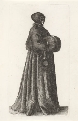 Ornatus Muliebris Anglicanus (De kleding van Engelse vrouwen) by Wenceslaus Hollar, print, 1639