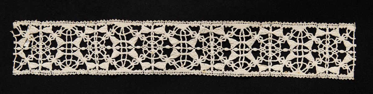 Bobbin Lace (Needlepoint Design) Insertion by Unknown, textile, 1550-1599
