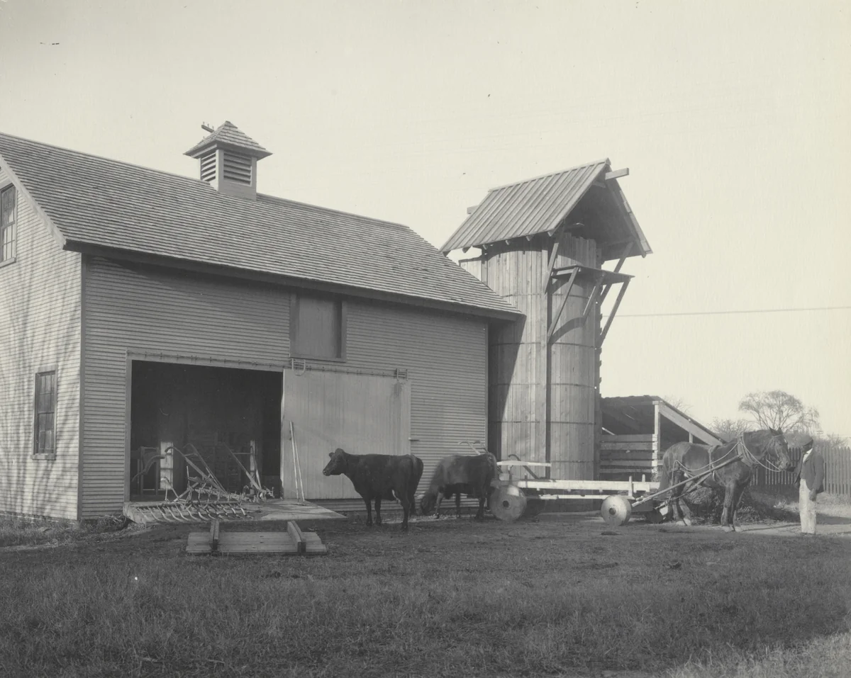 Model barn at Hampton with simple silo by Frances Benjamin Johnston, photograph, 1899