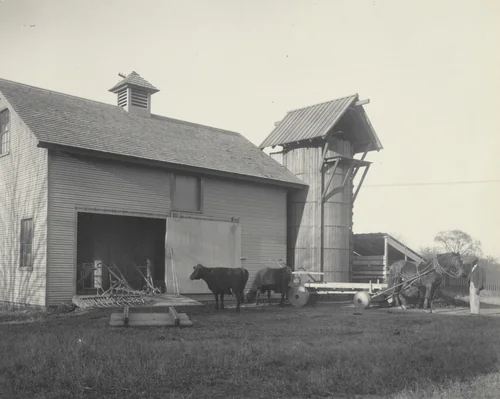 Model barn at Hampton with simple silo by Frances Benjamin Johnston, photograph, 1899