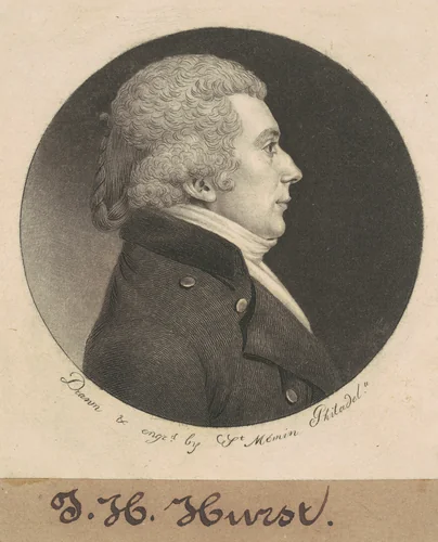 William Hurst by Charles B. J. Févret de Saint-Mémin, print, 1800