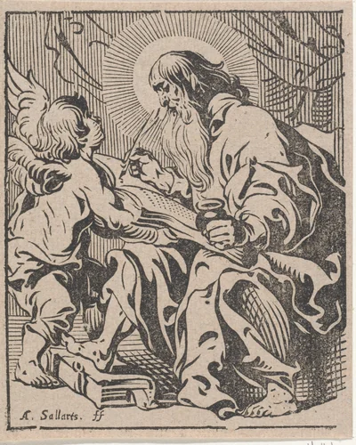 Matteüs de evangelist by Unknown, print, 1590-1650