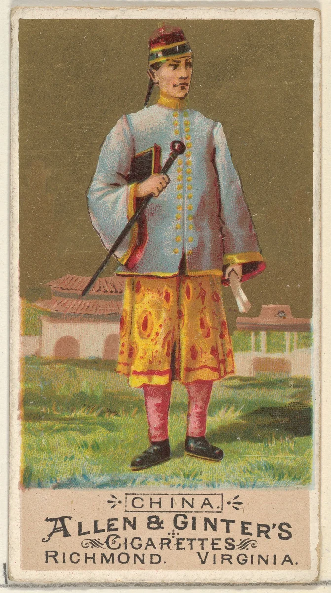 China, from the Natives in Costume series (N16) for Allen & Ginter Cigarettes Brands by Allen & Ginter, print, 1886