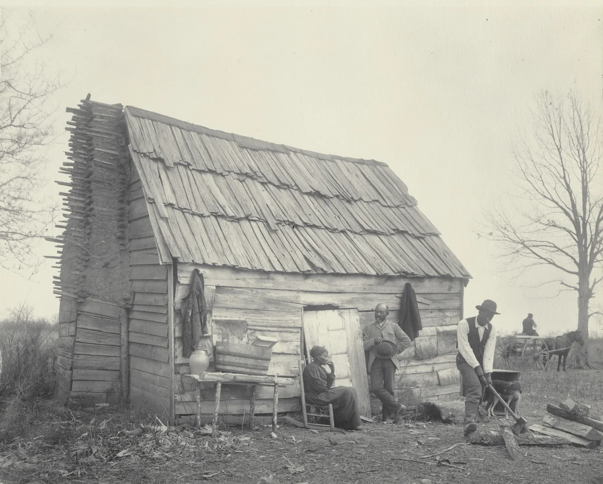 The old-time cabin by Frances Benjamin Johnston, photograph, 1899