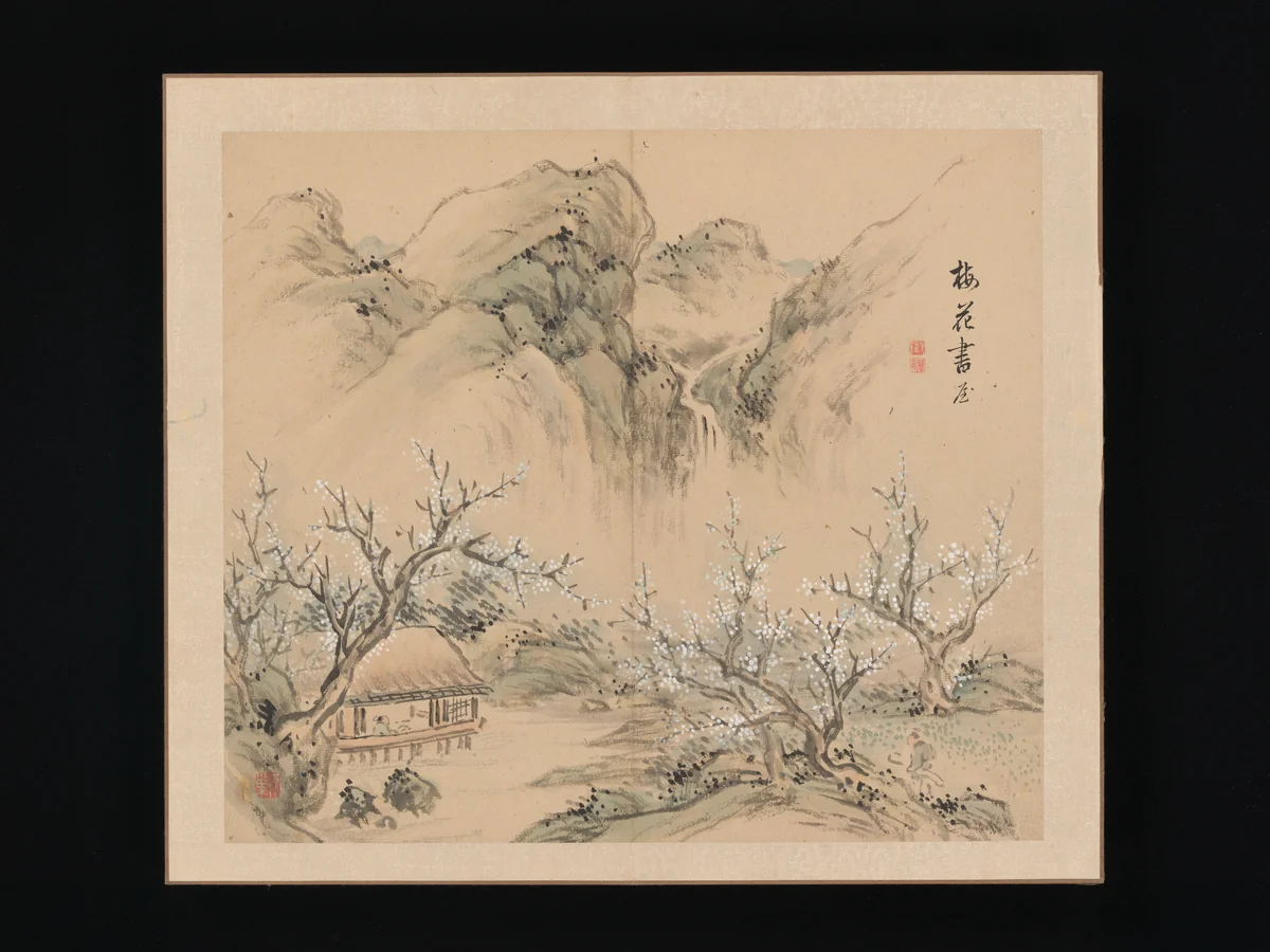 Landscapes of the Four Seasons by Takaku Aigai, painting, 1833