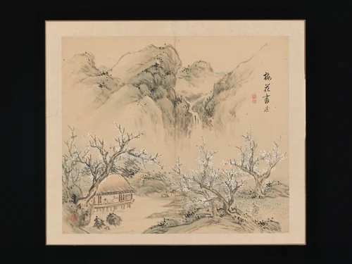 Landscapes of the Four Seasons by Takaku Aigai, painting, 1833