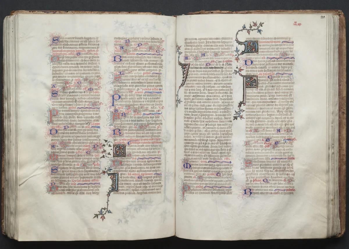 The Gotha Missal: Fol. 111r, Text by Master of the Boqueteaux, book, 1370-1380