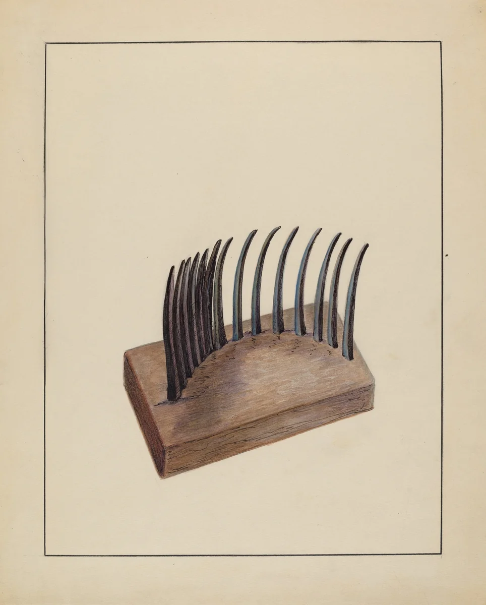 Comb (For Agricultural Use) by Charlotte Winter, index of american design, 1935