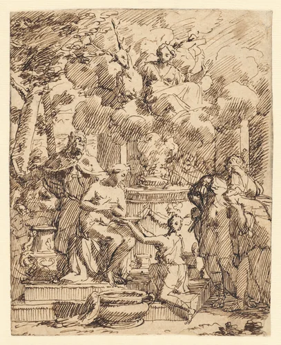 The Sacrifice of Iphigenia by Gerard de Lairesse, drawing, 1664-1691
