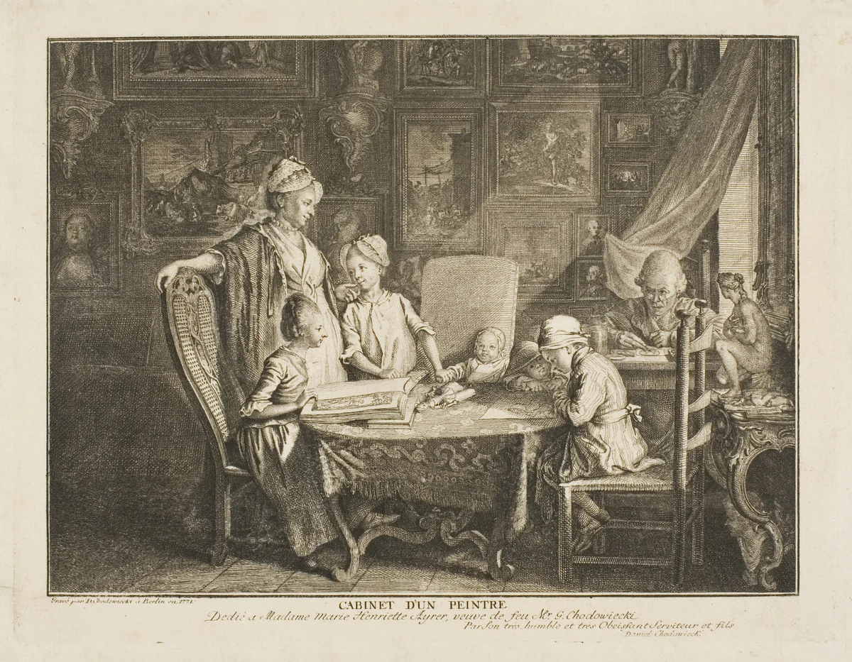 The Artist and his Family by Daniel Nikolaus Chodowiecki, print, 1771