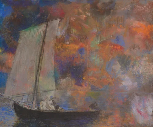 Flower Clouds by Odilon Redon, drawing, 1898-1908