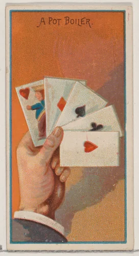 A Pot Boiler, from the Jokes series (N87) for Duke brand cigarettes by W. Duke, Sons & Co., print, 1890