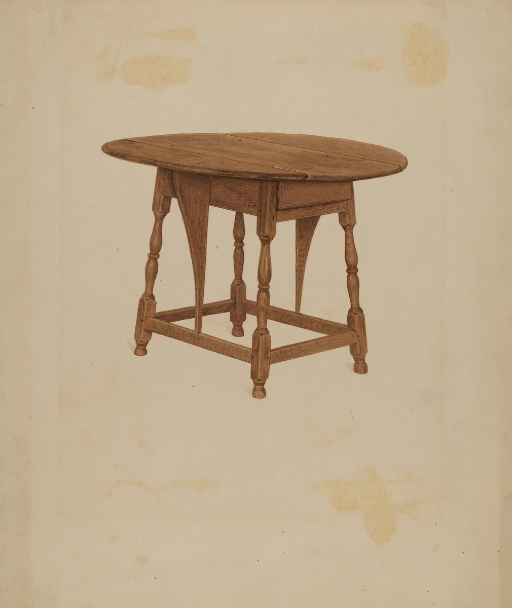 Butterfly Table by Lawrence Foster, index of american design, 1936