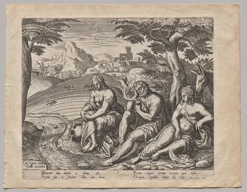 The Seed Falling by the Wayside by Philip Galle, print, 1574