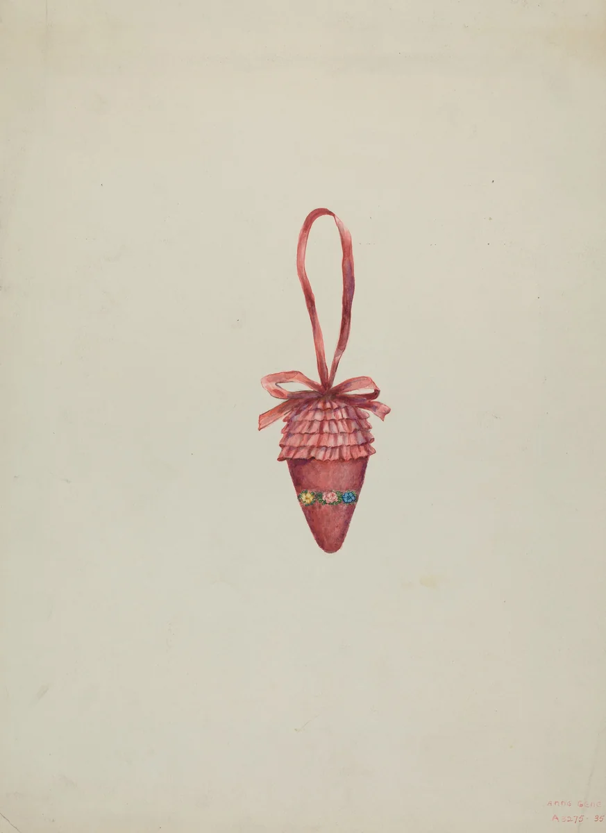 Emery in the Shape of a Strawberry by Ann Gene Buckley, index of american design, 1937