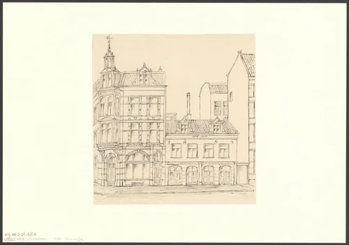 Gezicht op herberg Het Eerste Stuivertje aan de Overtoom by anonymous, drawing, 1896-1950