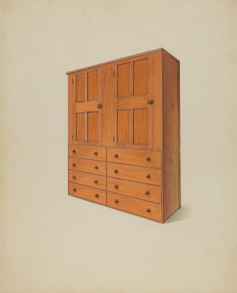 Built-In Drawers by John W. Kelleher, index of american design, 1937