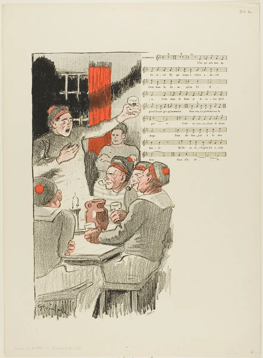 To the Navy by Théophile Alexandre Steinlen, print, 1892