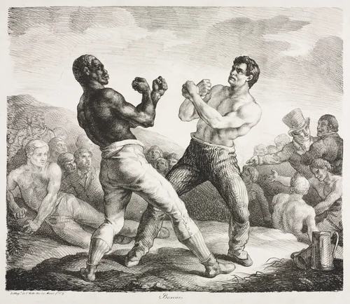 Boxers by Théodore Géricault, print, 1818