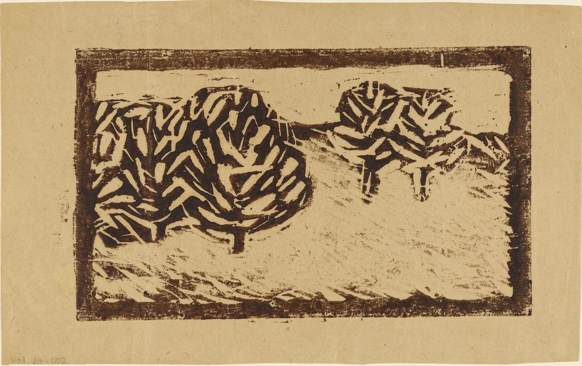 Landscape (Polling) [Landschaft (Polling)] by Christian Rohlfs, print, 1911