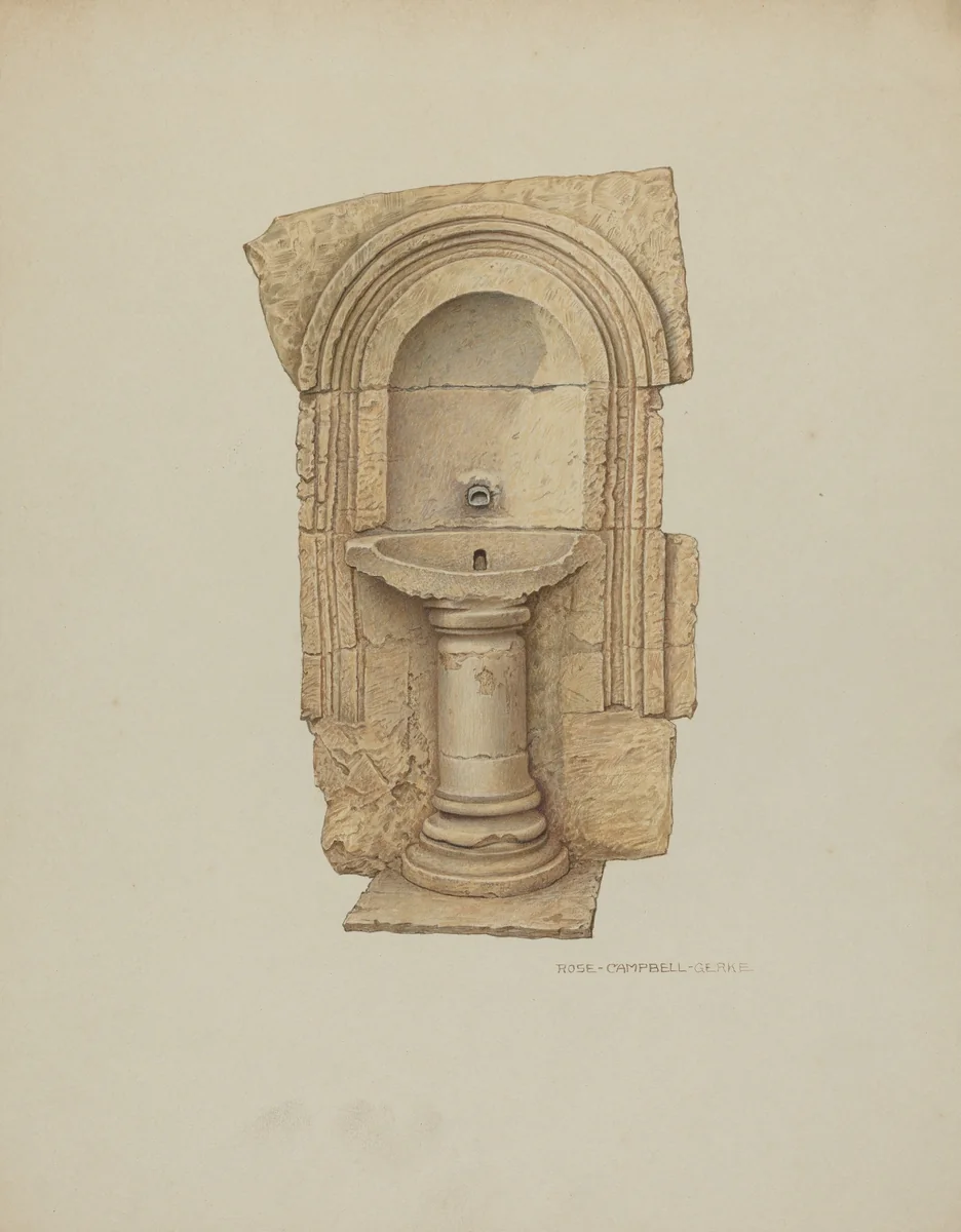 Lavabo by Rose Campbell-Gerke, index of american design, 1940