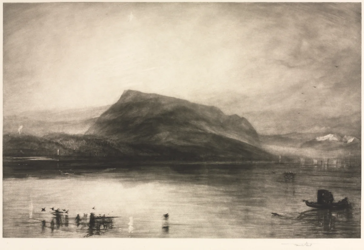 Mt. Rigi at Dawn by Frank Short, print, 1910
