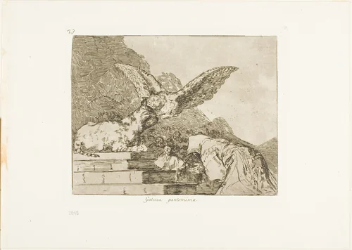 Feline pantomime, plate 73 from The Disasters of War by Francisco José de Goya, print, 1815-1820
